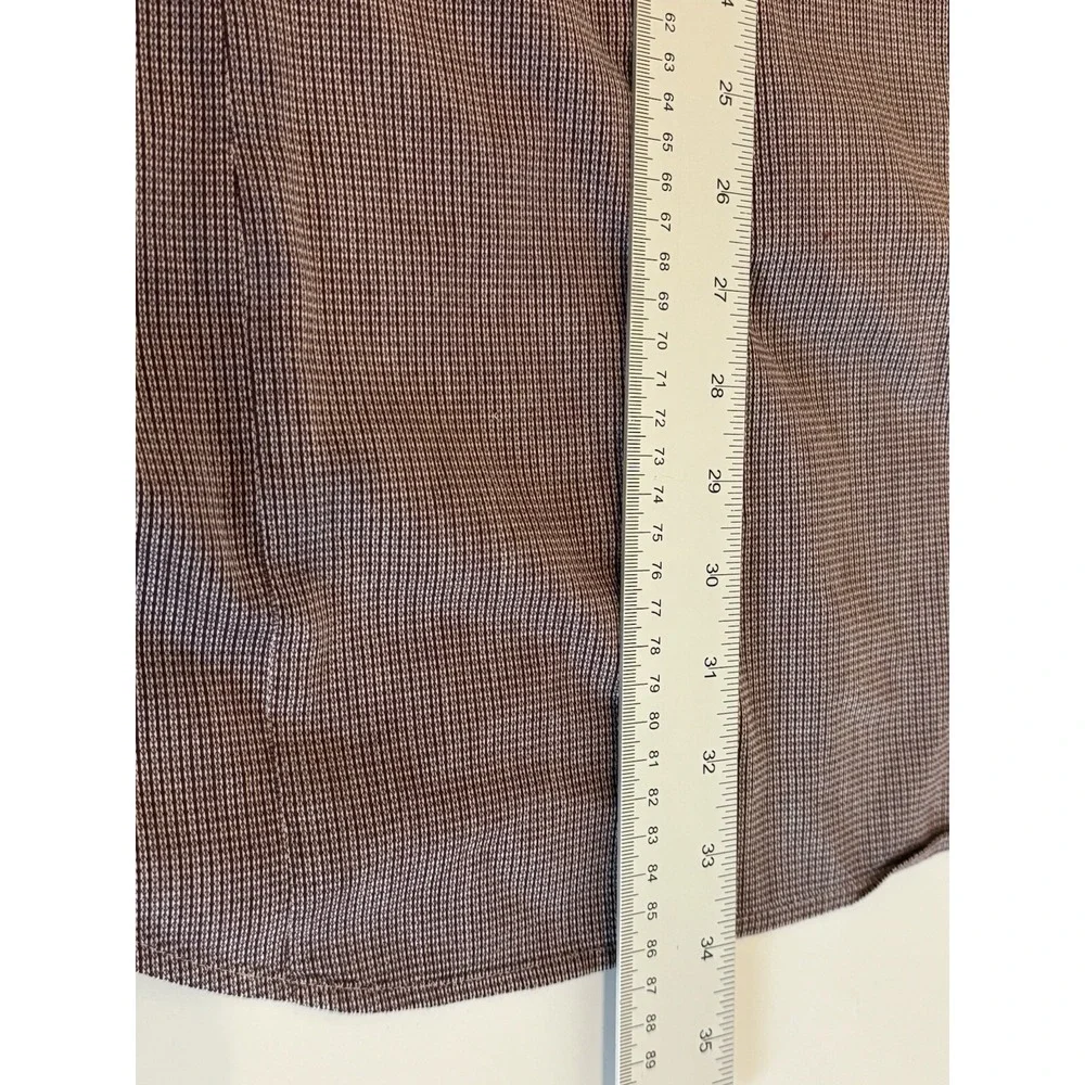 Banana Republic Mens Slim Fit Button Up Shirt XL Tall Burgundy Flip Cuff Classic